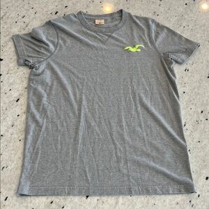 Hollister Gray Tee with Neon Stich Logo